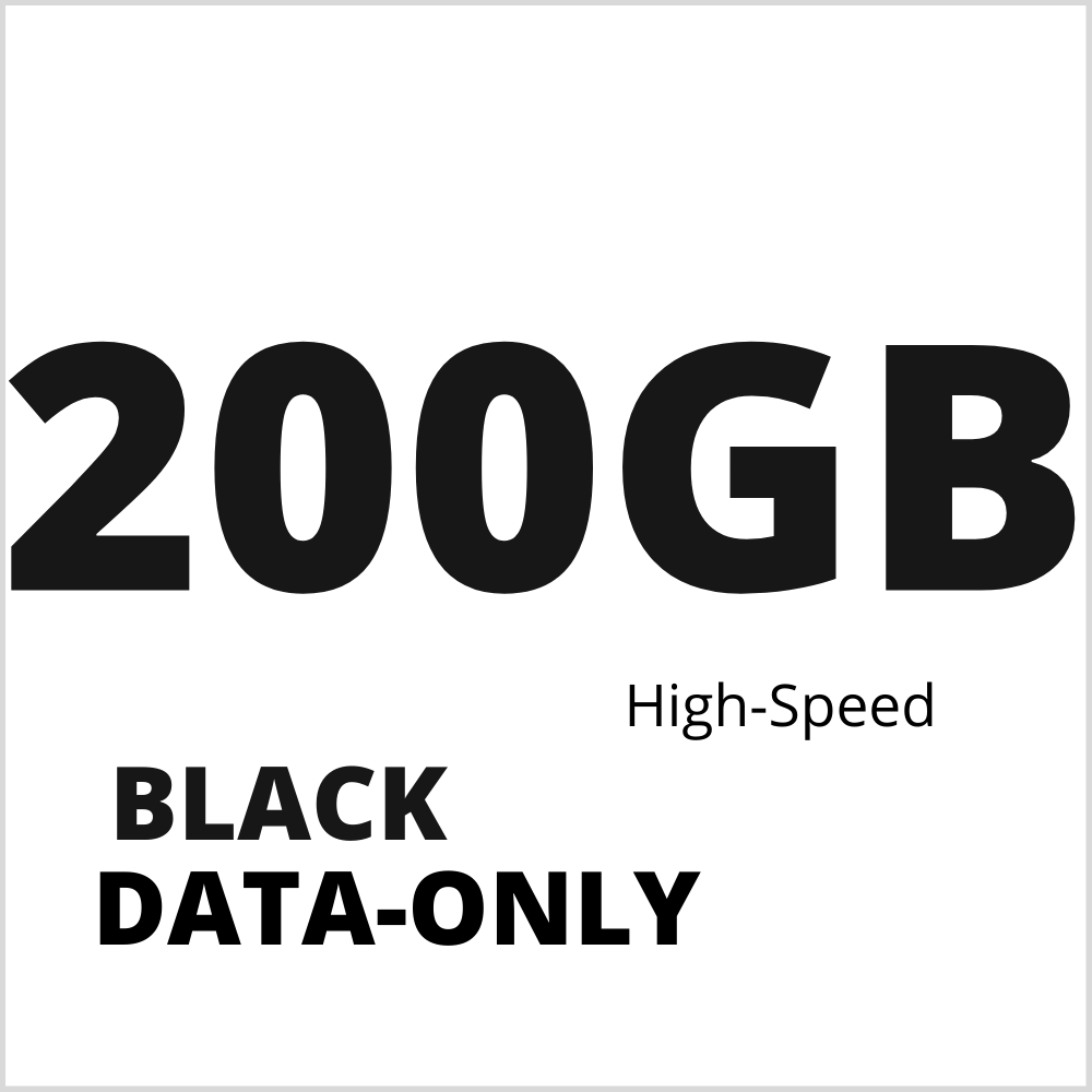 boom! BLACK 200GB Data Only plan